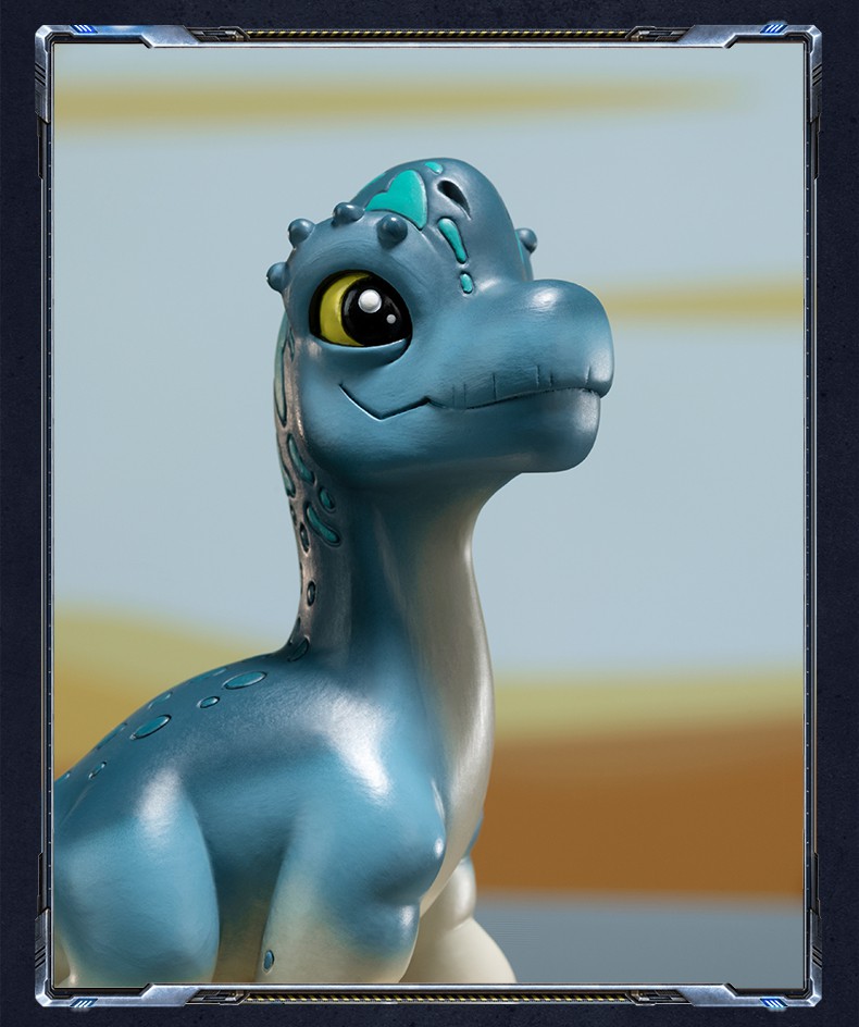 彤悦全铜摆件侏罗纪世界之q版家居饰品桌面可爱摆件 q版迅猛龙【图片