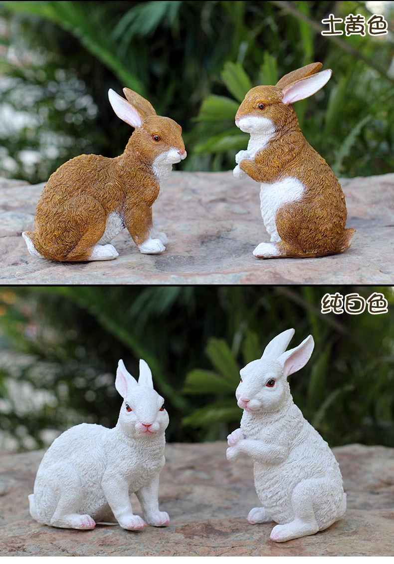 巧马高端高档花园仿真小兔子户外树脂动物雕塑林景观小品庭院草坪装饰