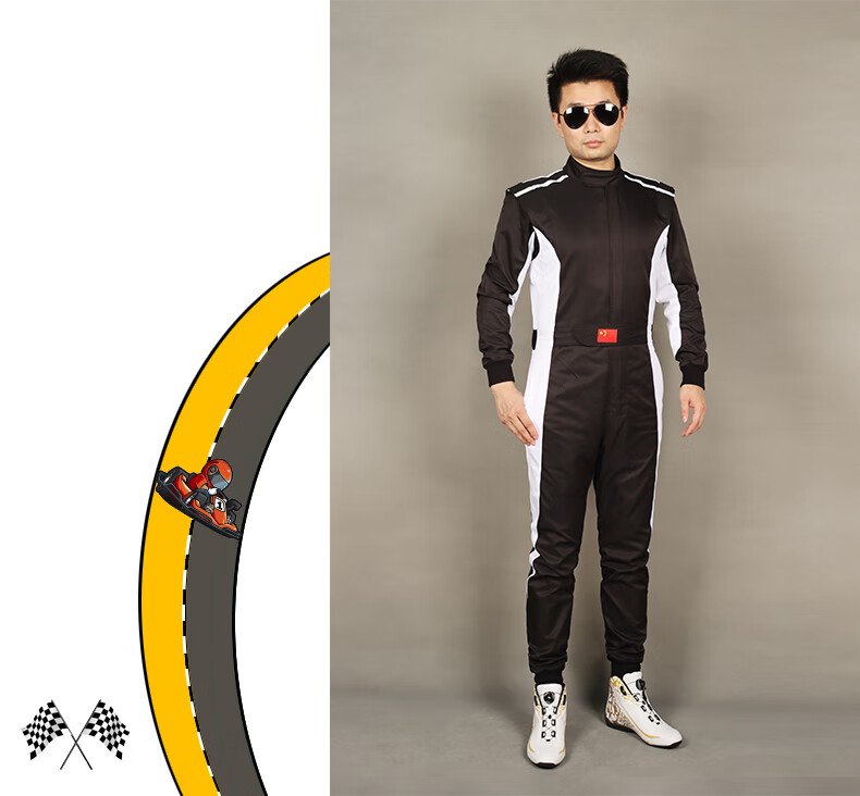 儿童赛车服连体成人汽车卡丁车atv沙滩车utv山地车越野男女 儿童130cm