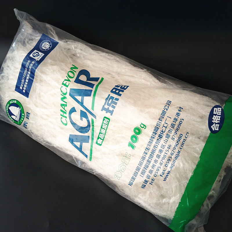 乘风牌琼脂100g琼胶卡拉胶琼脂条果冻凝胶杏仁豆腐琥珀糖原料【图片