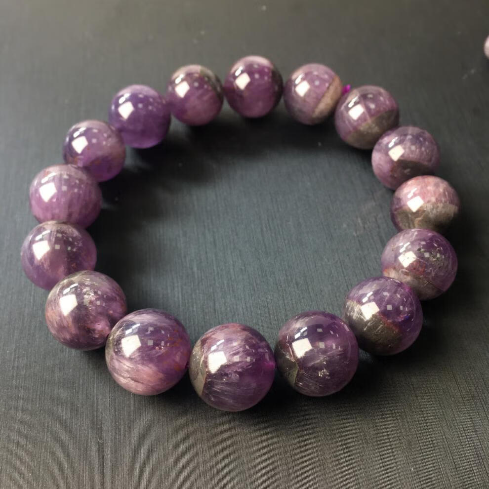 珍永远紫极光聚盆手链紫钛极光23auralite23水晶手串男女饰品礼物中秋