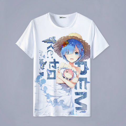 杉派狼re从零开始的异世界生活周边短袖蕾姆拉姆二次元衣服男女动漫