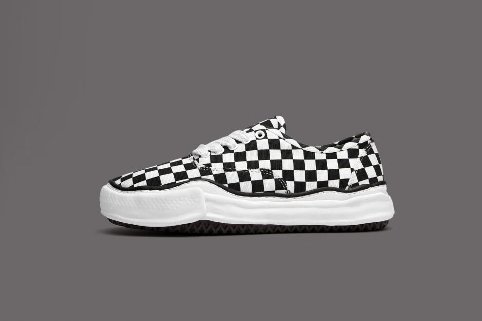 60zrmz 轻奢品牌男鞋mmy 溶解鞋余文乐男士休闲鞋三原康裕黑白格子