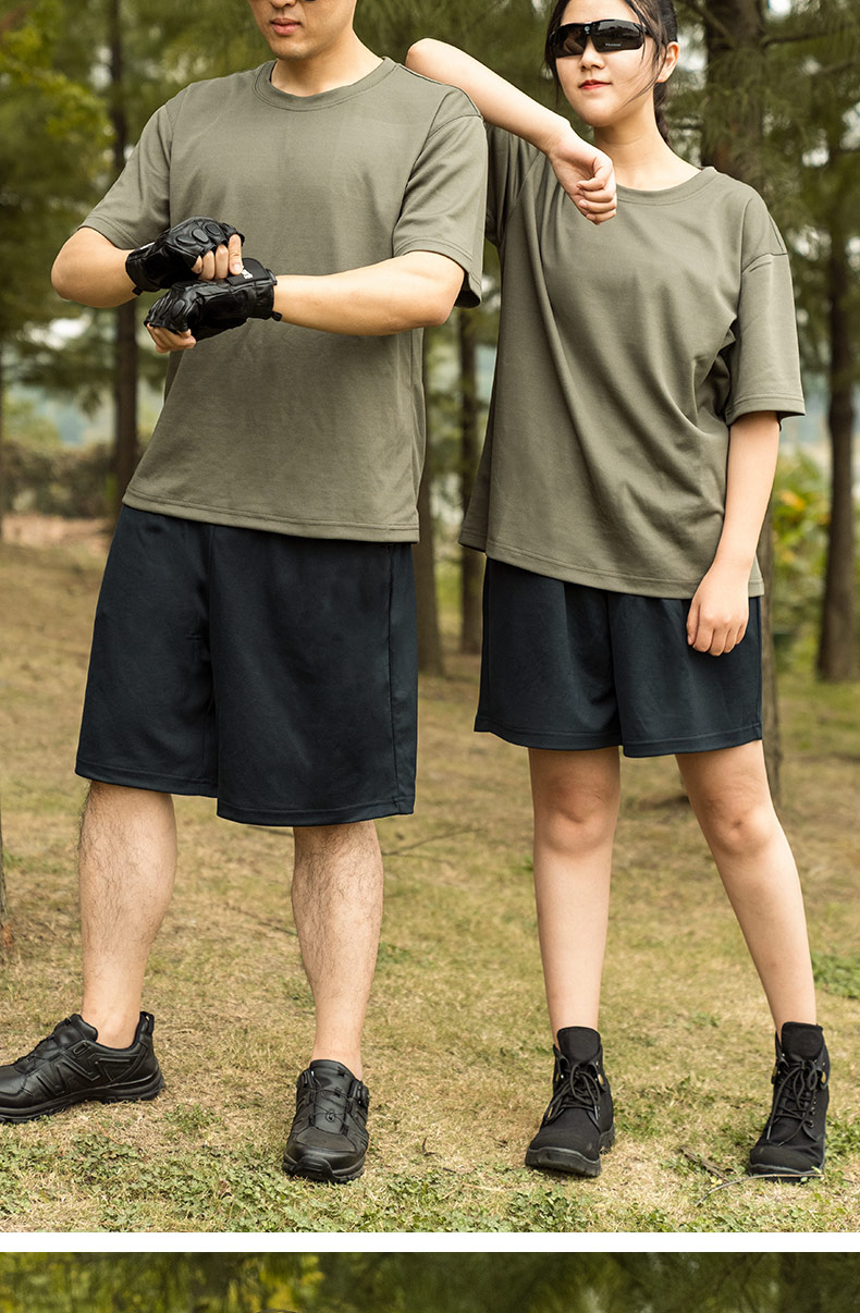 新式体能训练服套装 夏季军迷速干t恤短袖短裤透气作训军训服 体能