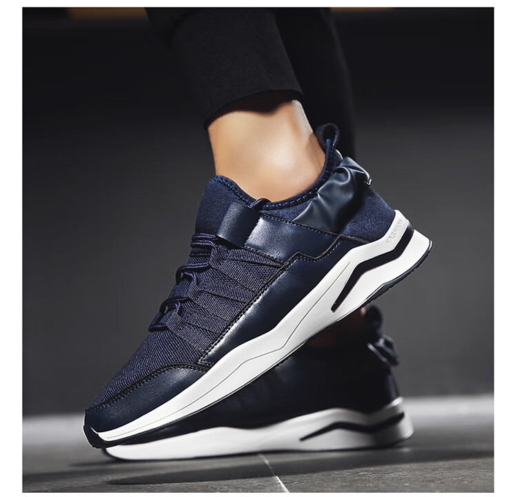 潮以纯男装官方【1097】秋款男士运动鞋39-4458 黑色 44