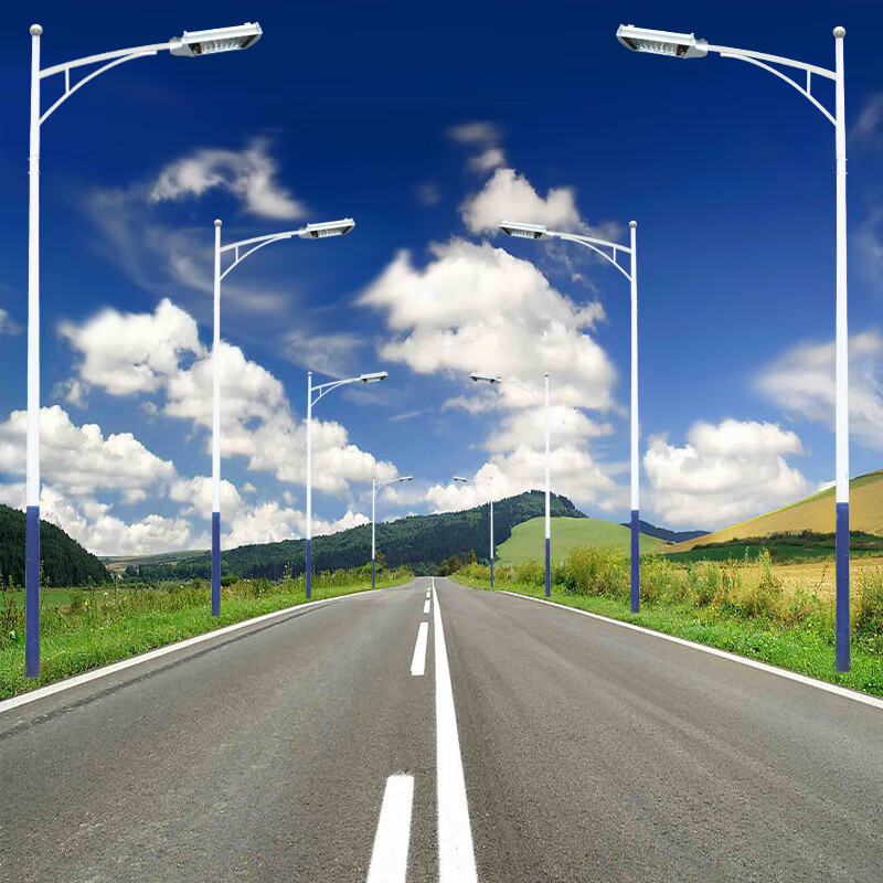 5米6米8米自弯臂a字臂路灯路灯杆子高杆灯led户外路灯led道路灯 8米