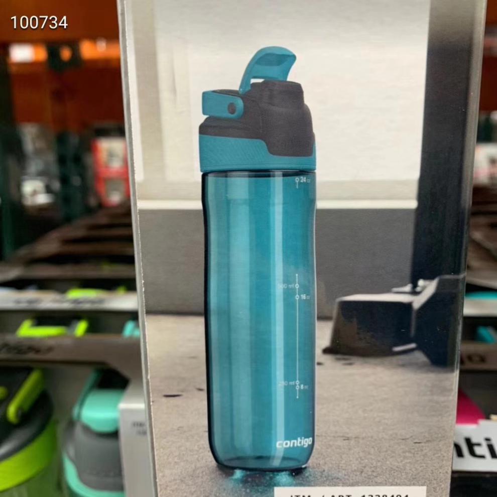 现货美国contigo康迪克学生运动吸管水杯成人车载水壶直饮健身 浅蓝色