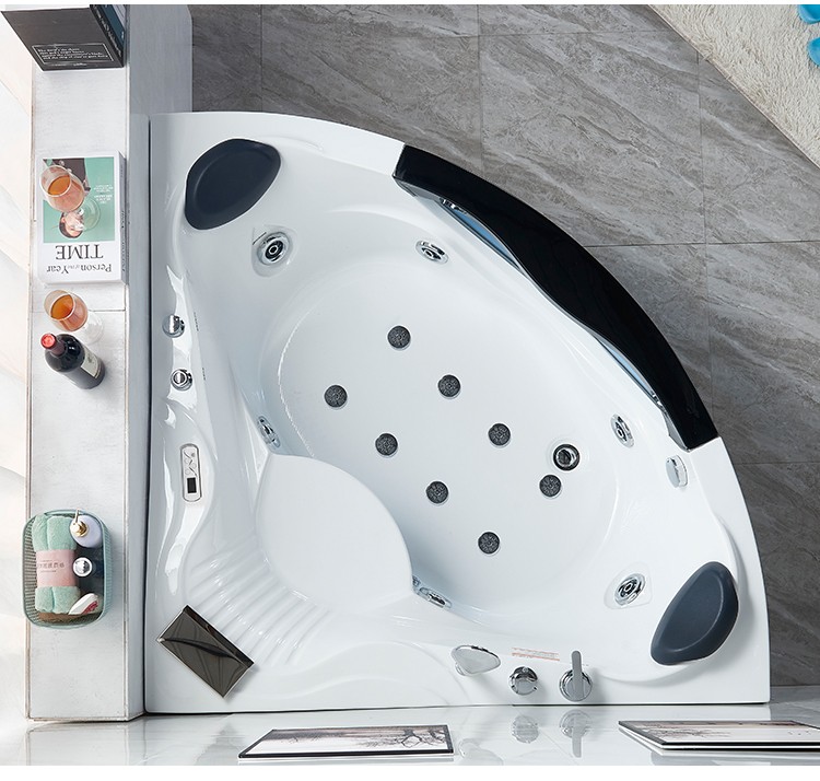 【自营专营店】扇形浴缸家用扇形大玻璃按摩浴缸 情侣双人情趣泡澡