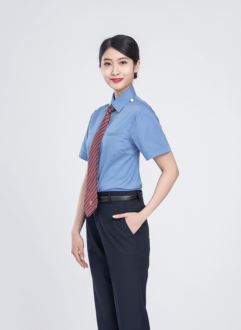 可开票铁路制服夏男裤短袖衬衣新式工作服衬衫高铁列车员执勤服长袖外