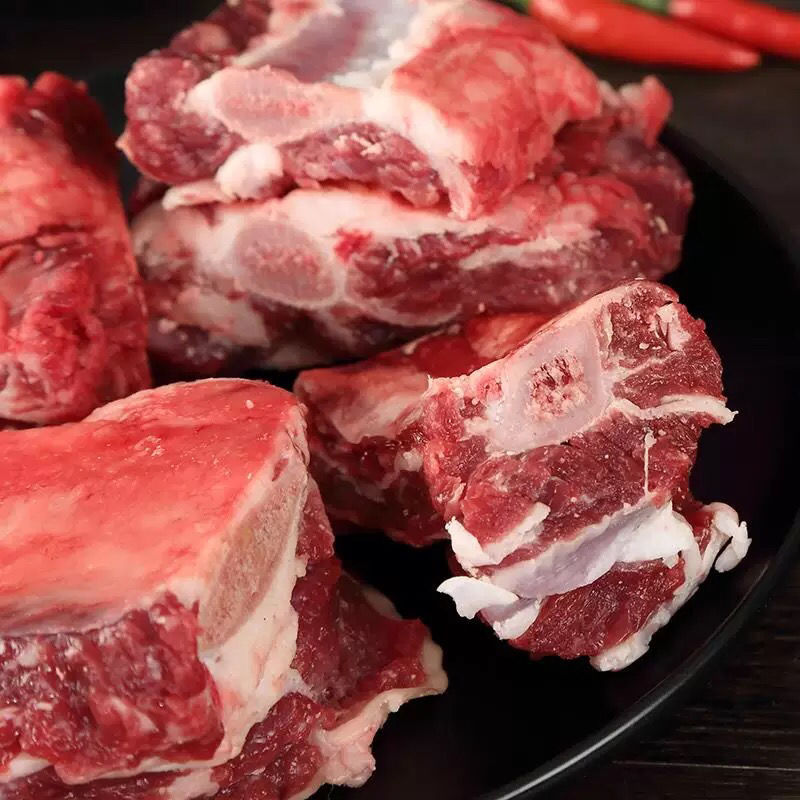 牛排骨块带骨牛肉块现杀原切带骨牛肉散养黄牛带骨肉块煲汤牛排骨 原