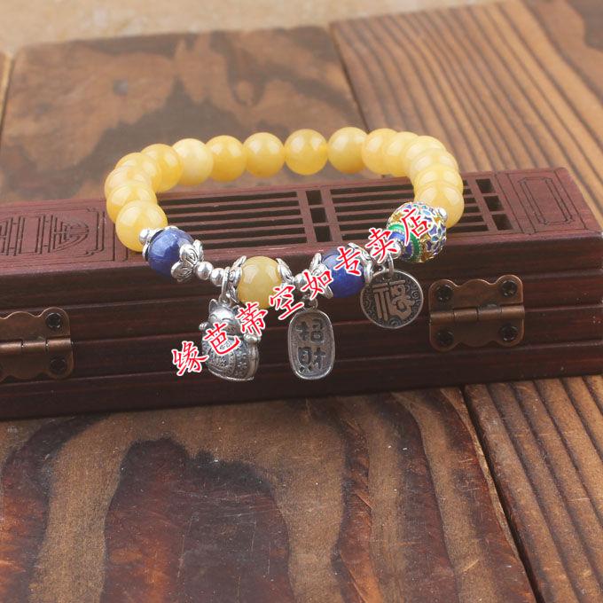 老料橘子石手链情侣节日礼物 进宝手链6毫米【图片 价格 品牌 报价】