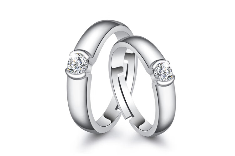 钻石戒指一对戒结婚活开口道具婚庆1克拉仿真钻戒新款 海豚之恋活口一