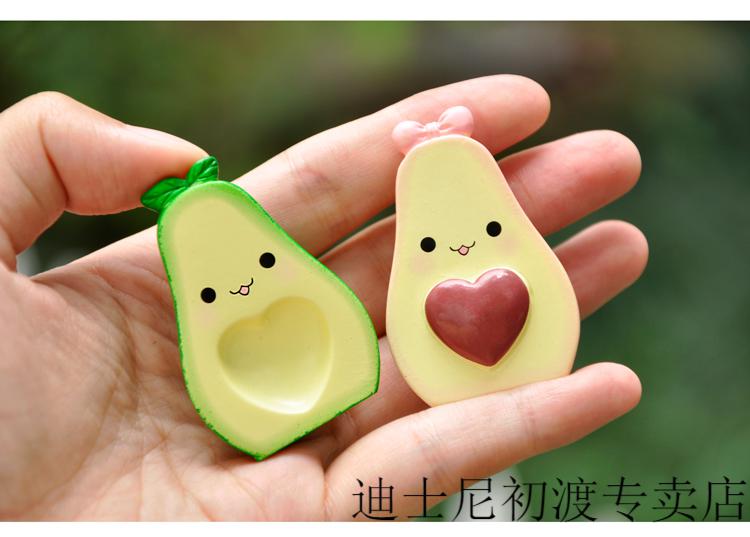 卡通可爱少女心盲盒过家家仿真小食物装饰品 绿色牛油果(简装)【图片