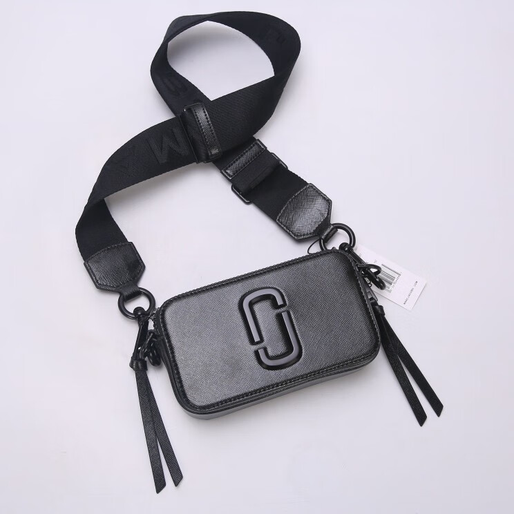 qukxf 新款marc jacobs相机包mj女包宽肩带时尚撞色百搭牛皮单肩斜