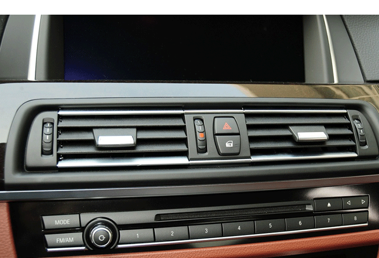 适用宝马5系空调出风口面板520523525535li五系后排风口总成 后排出