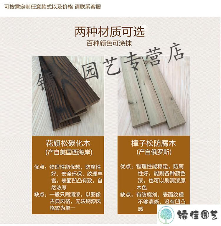 瑰季防腐木围栏定做室外木栅栏别墅庭院碳化木护栏户外实木围墙篱笆木栏杆搭配木门露台炭化木网格扶手d款花旗木 一平方单价 图片价格品牌报价 京东