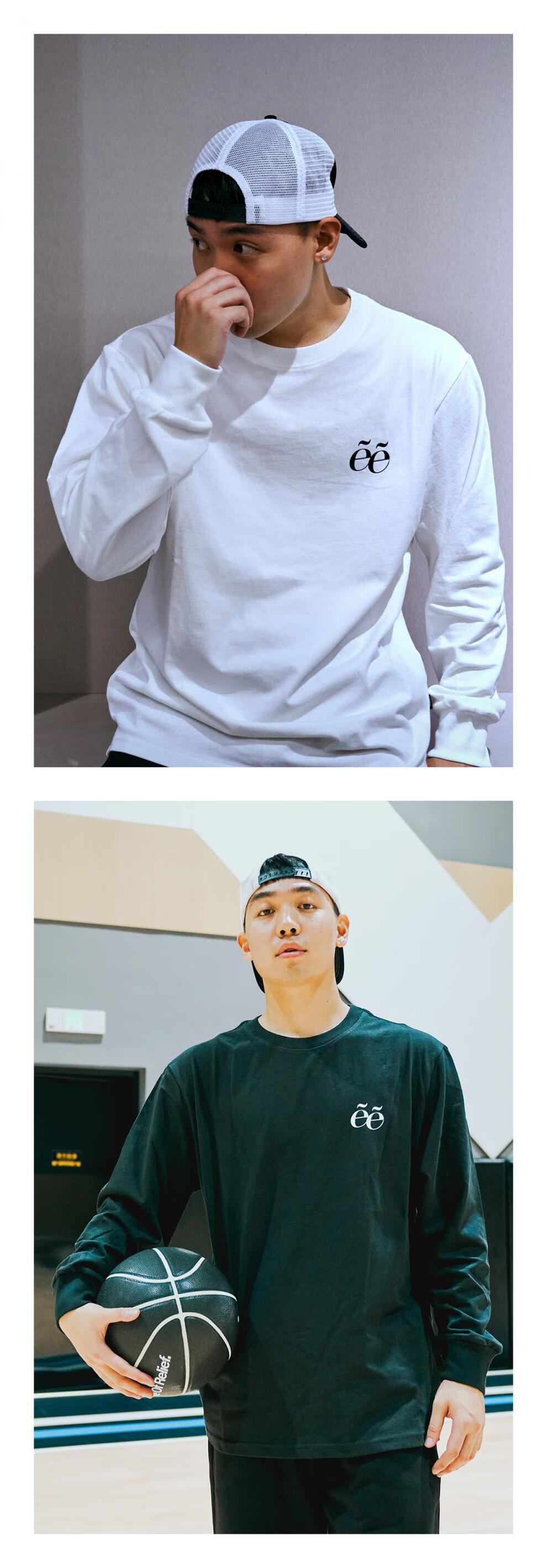 phew潮牌长袖t恤秋季情侣印花圆领上衣男女美式宽松潮流衣服 黑色 m