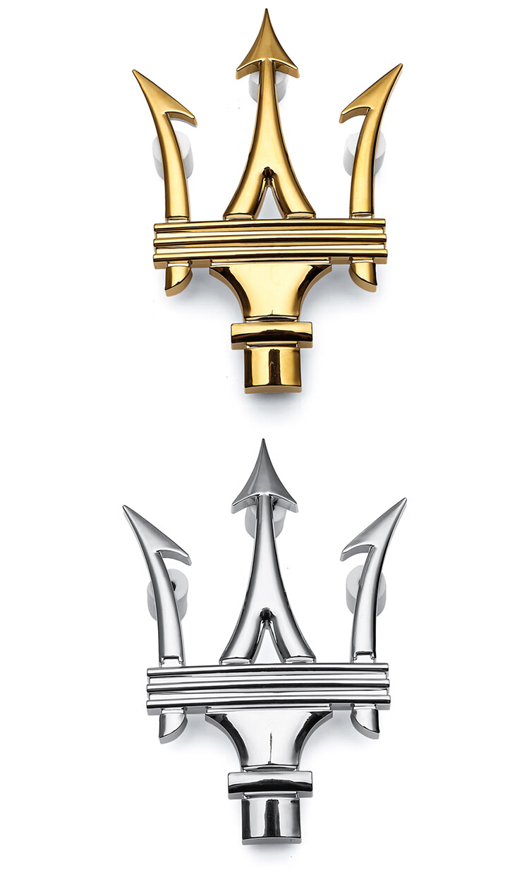 玛莎拉蒂车标车头标总裁ghibli吉博力levante改装中网标莱万特贴酒