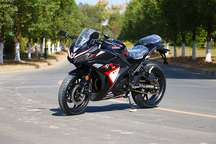 全新v6摩托车跑车国四电喷200c双缸地平线重机车摩托车400c整车可上牌