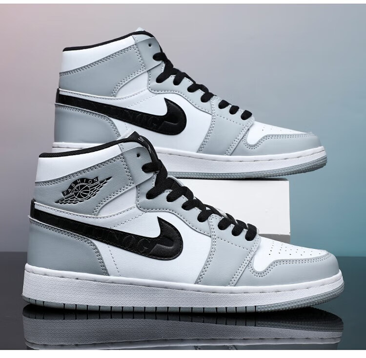 aj男鞋运动休闲板鞋高帮男鞋夏季空军一号学生聫名同款 d918蓝白 39