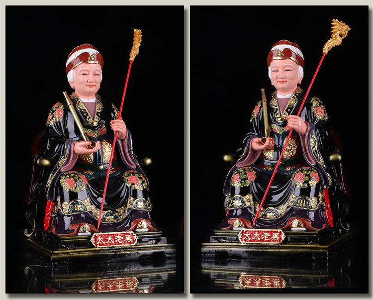 黑老太太神像东北保家仙黑妈妈胡黄常蟒寸树脂极彩摆件黑老太 黑老太
