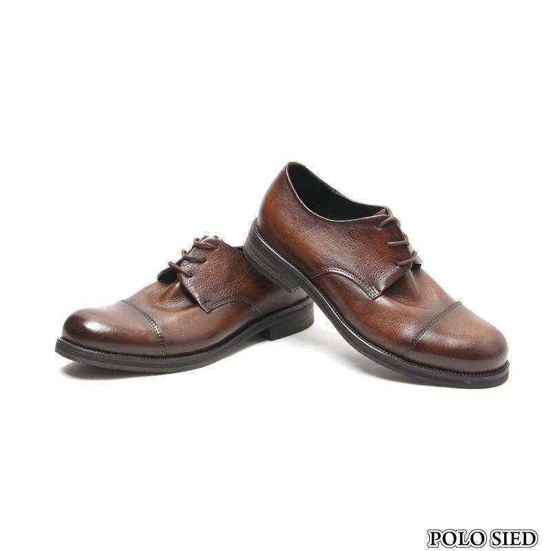 保罗斯尔丹品牌复古擦色做旧大头皮鞋英伦时尚潮流男鞋头层牛皮鞋