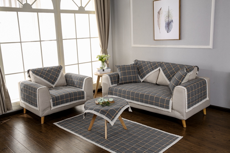 亚麻沙发套 小清新棉麻沙发垫四季简约通用夏天款巾布艺老粗布套罩