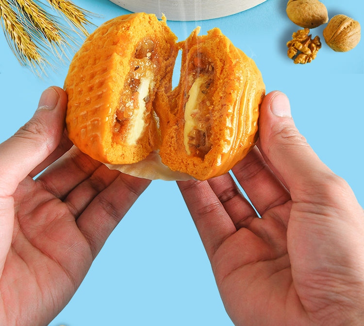 鹿包核桃包流沙包营养早餐包宿舍速食点心零食港式茶点包子批发食三舍