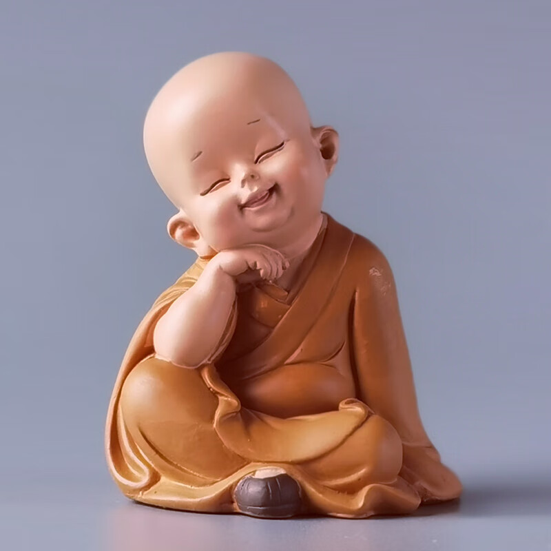 迷你小佛像一休慧能小和尚摆件禅意古风茶台办公桌装饰品日式沙弥
