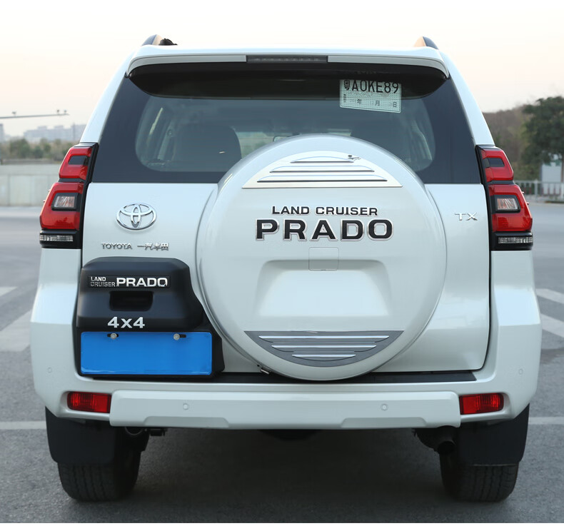 专用于10-19款丰田普拉多备胎贴霸道后备胎罩贴纸装饰亮条贴改装