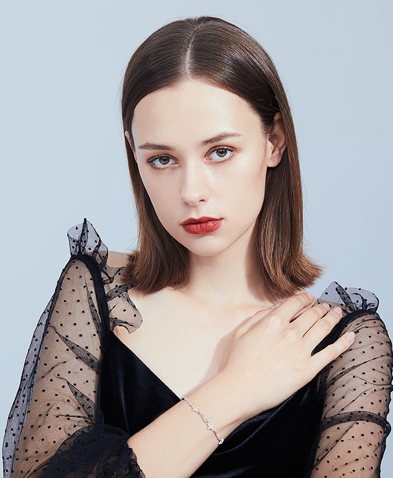 纪思梵奢侈品牌珠宝时尚饰品玫瑰金色幸运四叶草手链女手饰品手环手串