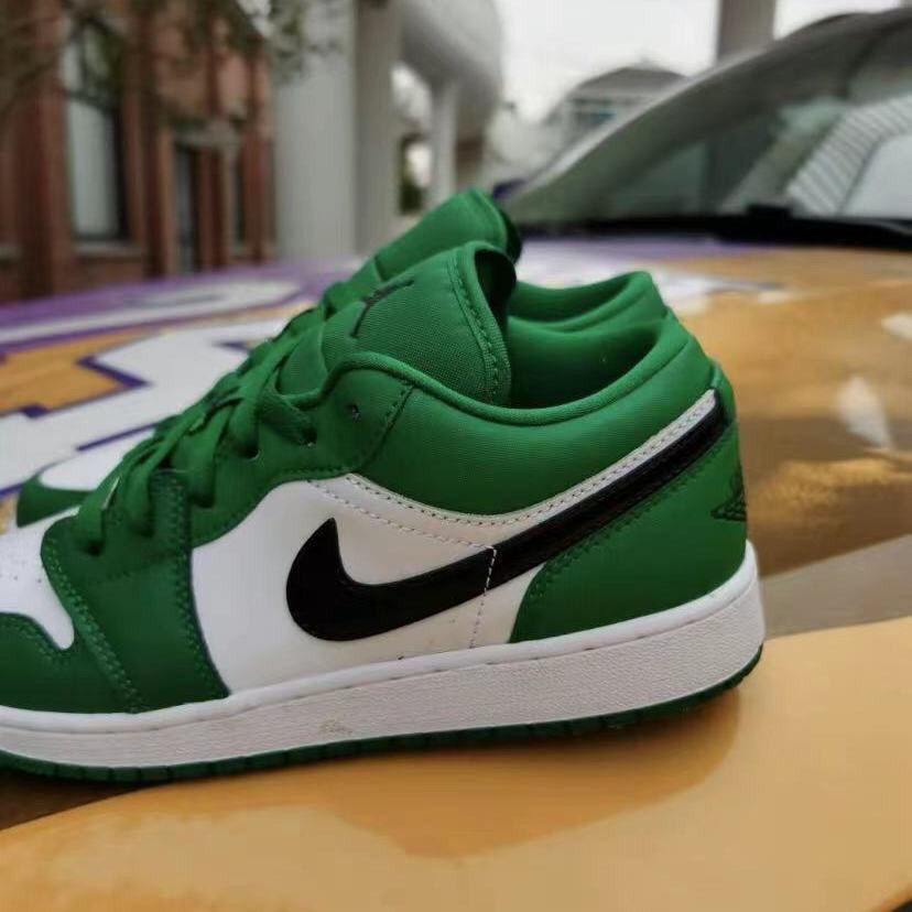 aj乔1 low 凯尔特人 松绿 白绿脚趾低帮板鞋男女百搭情侣篮球鞋 绿色