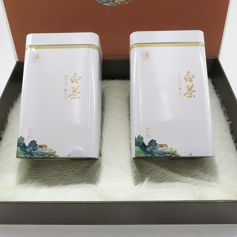 新款安吉白茶包装盒新茶礼盒安吉特选白茶礼品盒250克装空盒批发 青花
