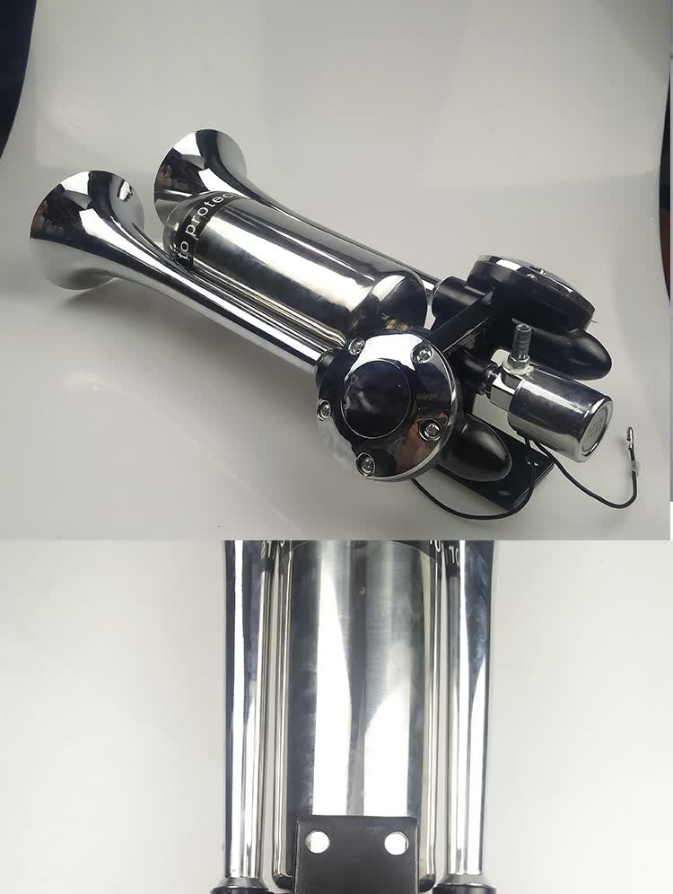 火箭炮气喇叭 火箭炮延音护耳电控气喇叭12/24通用货车客车改装气喇叭