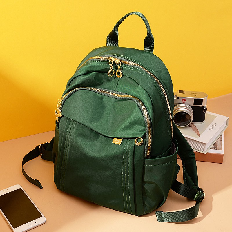 fouvor火狐时尚双肩包女新款大容量休闲女士背包牛津布旅行包帆布电脑