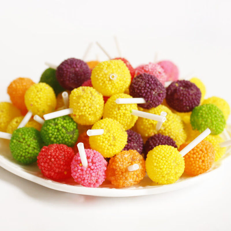 彩色珍珠软糖 棒棒糖混合果味橡皮糖果味软糖零食糖果200g/1斤/2斤 彩