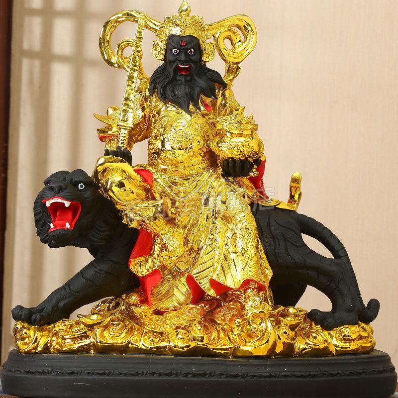 武财神神像赵公明财神像家用供奉财神爷爷黑虎赵玄坛五路财神佛像16寸