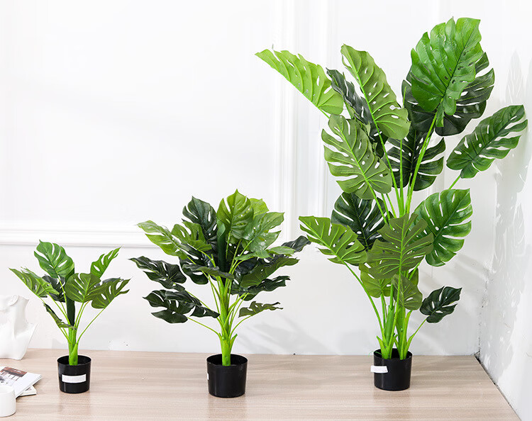 仿真琴叶榕盆栽植物室内摆件绿植芭蕉假花家居客厅枫叶仿真树盆景