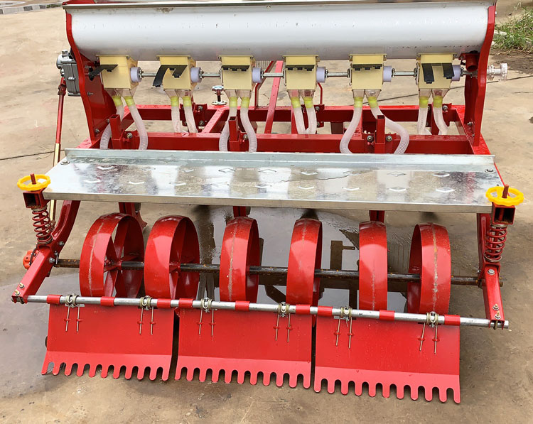 新款小麦播种机浆腿圆盘式种植机播种施肥机拖拉机带麦种点播机12行浆