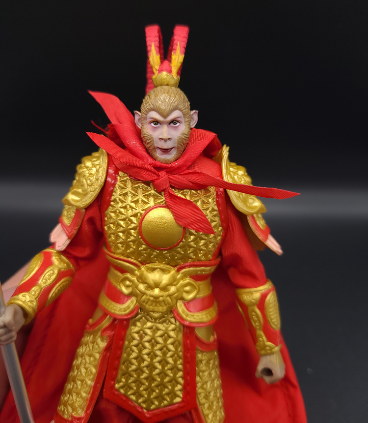 112西游记齐天大圣孙悟空大闹天宫铠甲6寸可动人偶模型兵人虎皮裙版