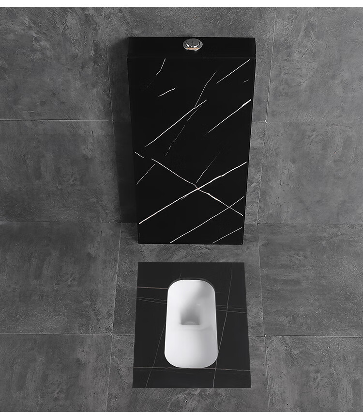 科勒京 岩板蹲便器蹲坑式冲水箱整套家用陶瓷大便器厕所蹲厕 单购a16