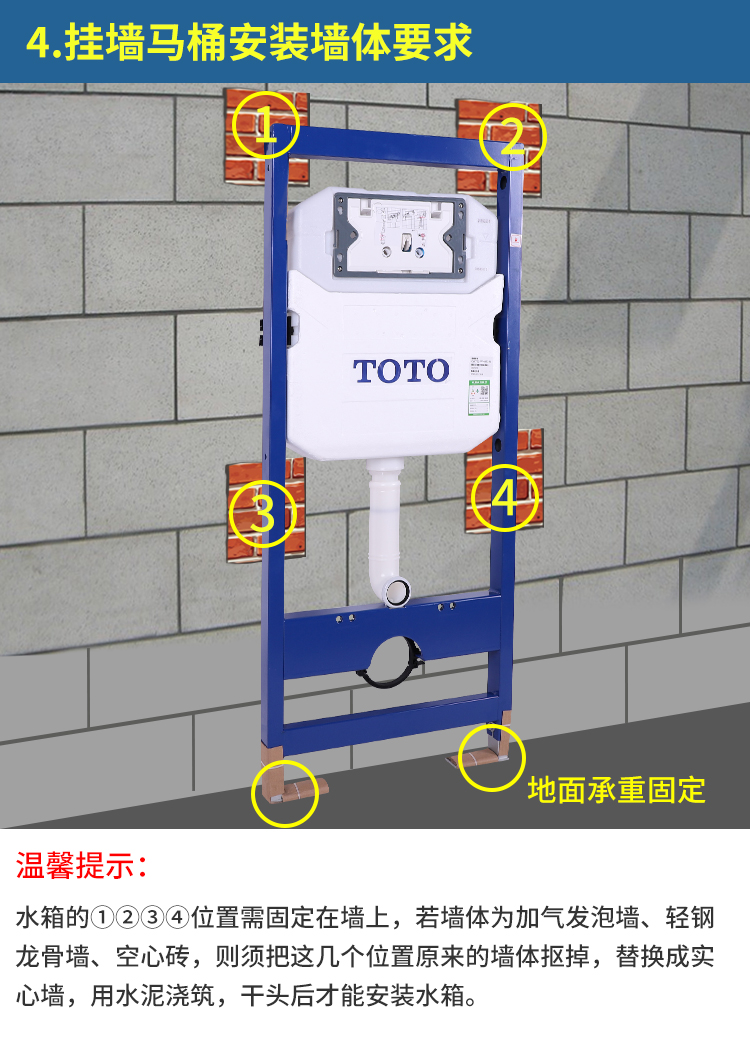 toto壁挂式马桶安装图图片