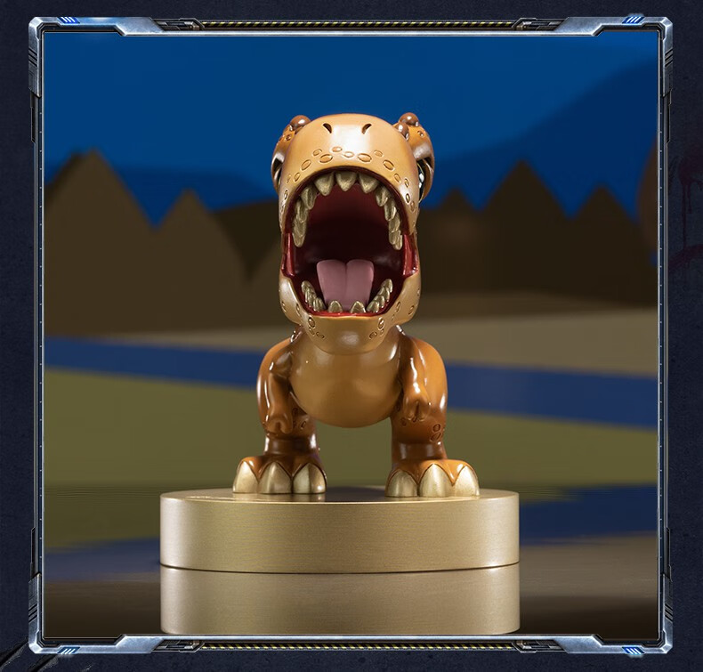 彤悦全铜摆件侏罗纪世界之q版家居饰品桌面可爱摆件 q版暴虐霸王龙