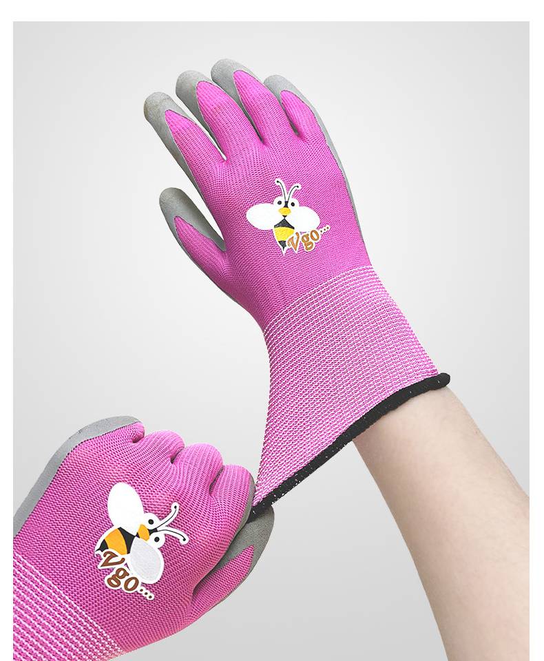 咬园艺仓鼠用品安全防滑小孩儿童防护手套全防水腕部除外9至13岁均码