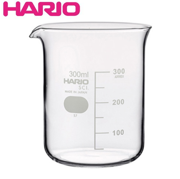 日本hario耐热玻璃烧杯1020100200500ml量杯带刻度精准咖啡杯好货定制