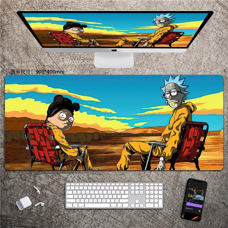 超大号rickandmorty瑞克和莫蒂鼠标动漫周边键盘桌护腕定制rickand