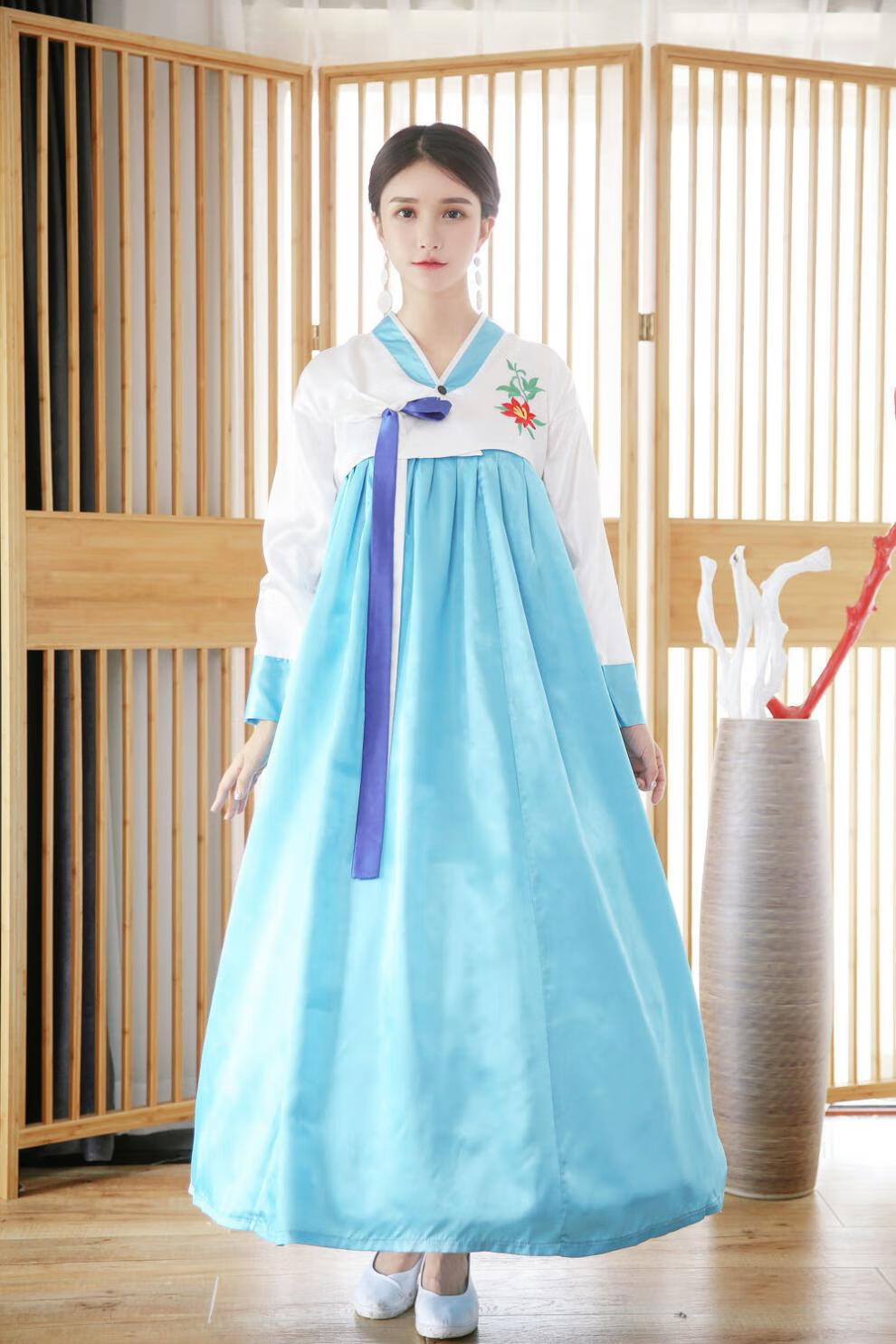 2022新款韩服表演服饰女宫廷传统古装成人舞蹈服装民族朝鲜族服装