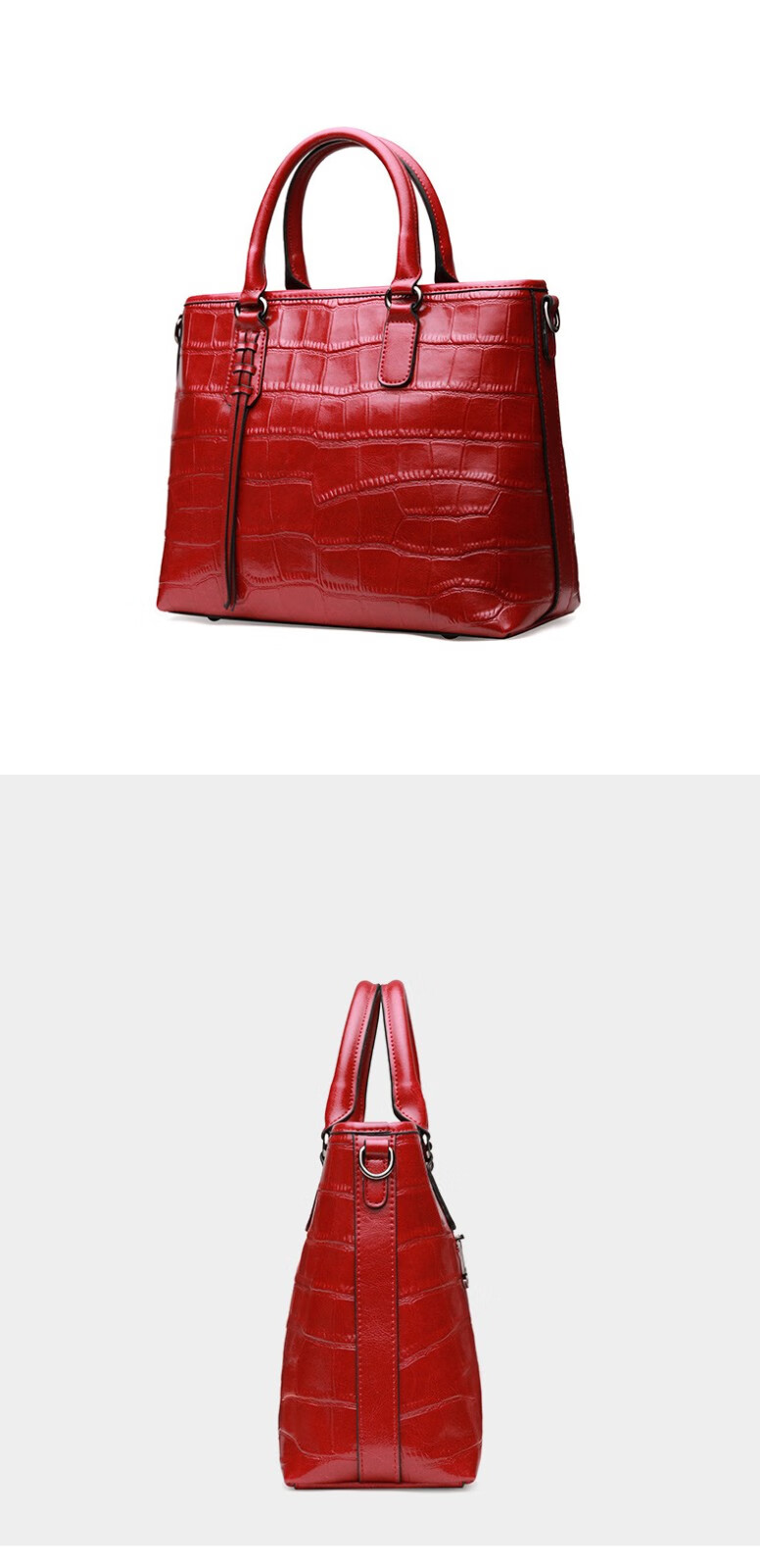 杜莎菲尼(dosrfini) 夏季新品鳄鱼纹真皮包牛皮手提单肩女包欧美百搭