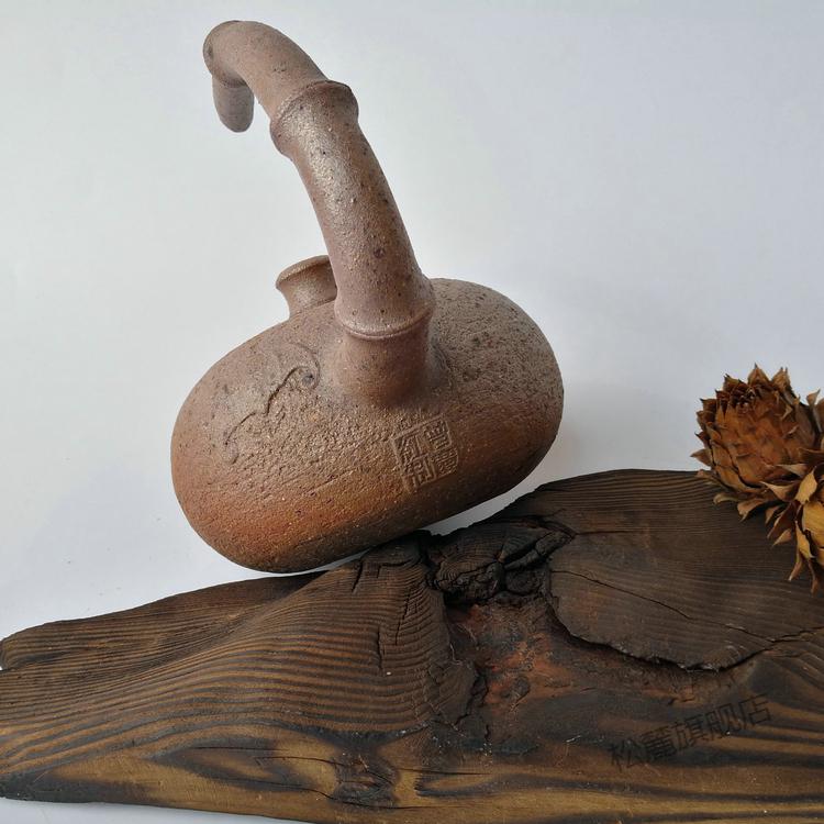 2022新款荥经砂器茶具雅安荥经黑砂锅沙器茶具茶壶纯手工新品粗砂窑变