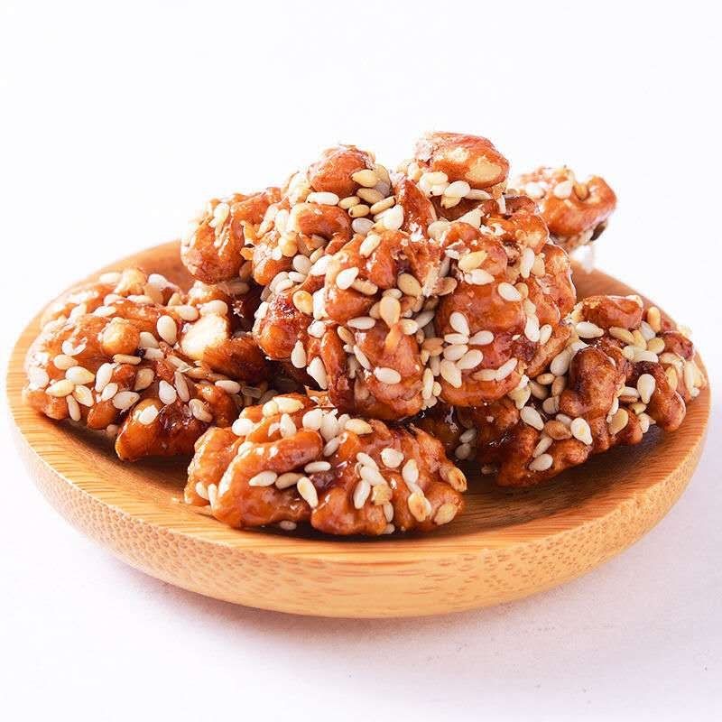 现做琥珀山核桃仁连灌装250g 500g蜂蜜糖霜核桃坚果补脑云南特产 琥珀